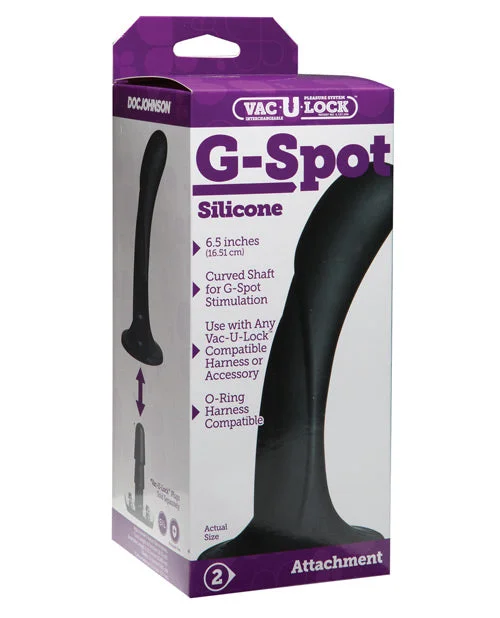 BDSM toy collar inspirations-Vac-u-lock G Spot Silicone Dong - Black