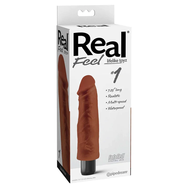 Vibrator epic battery-Real Feel Lifelike Toyz No. 1 Brown Vibrator