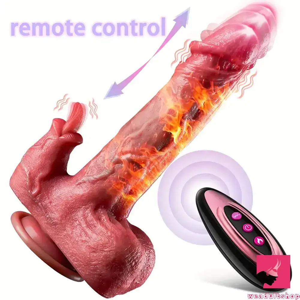 Vibrator fan vibe-8.66in Realistic Thrusting Licking Heating Vibrator Dildo For Anal Sex