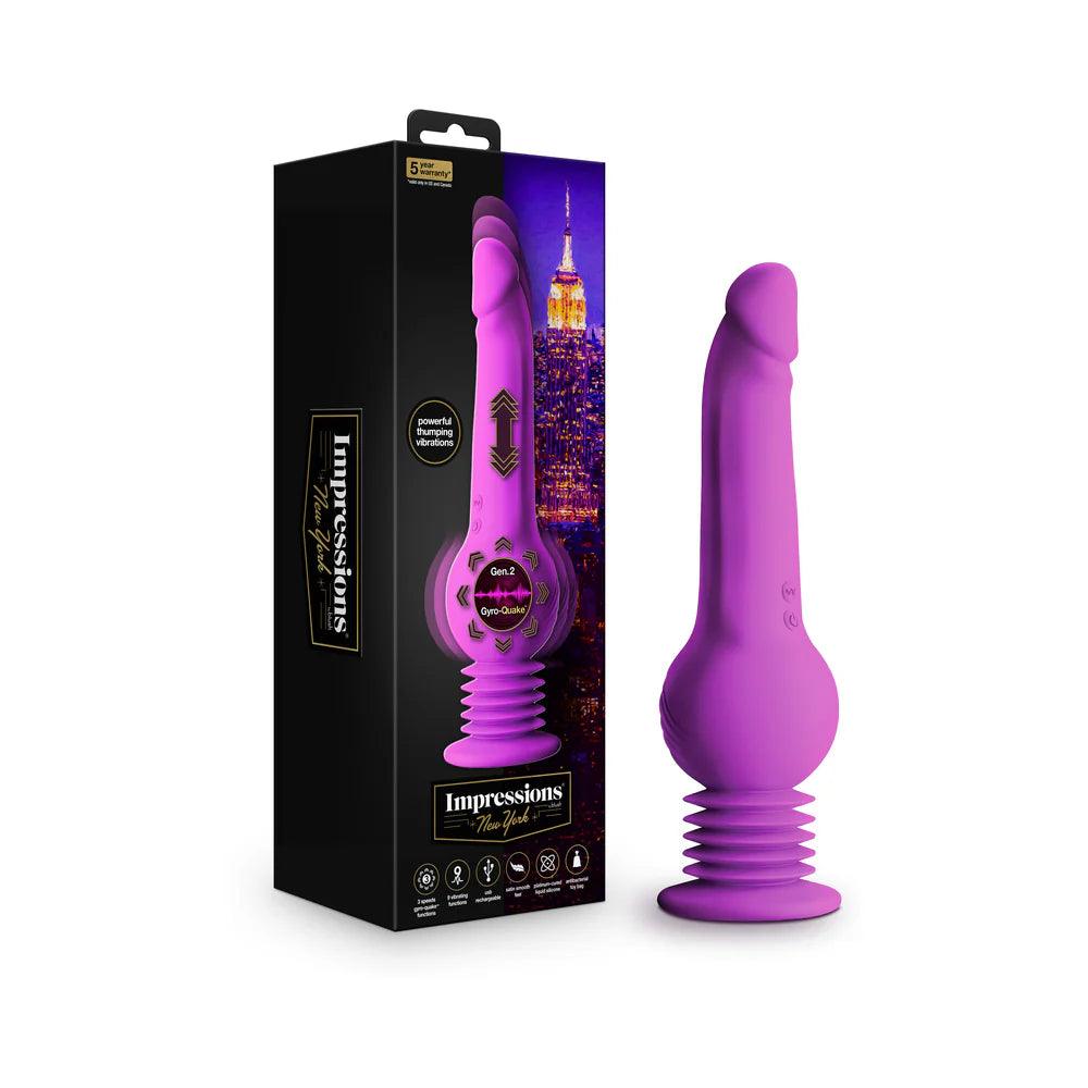 scent-free-dildo-Impressions New York Rechargeable Silicone Gyro-Quake Dildo