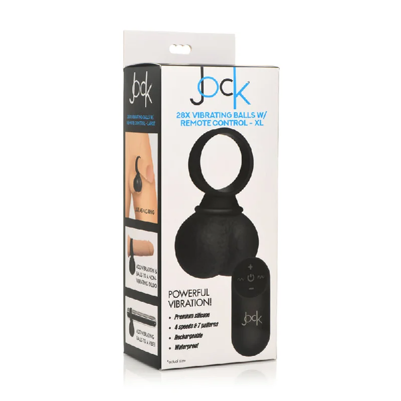 cock ring live stream-Jock 28X Vibrating Silicone Balls X Large Black