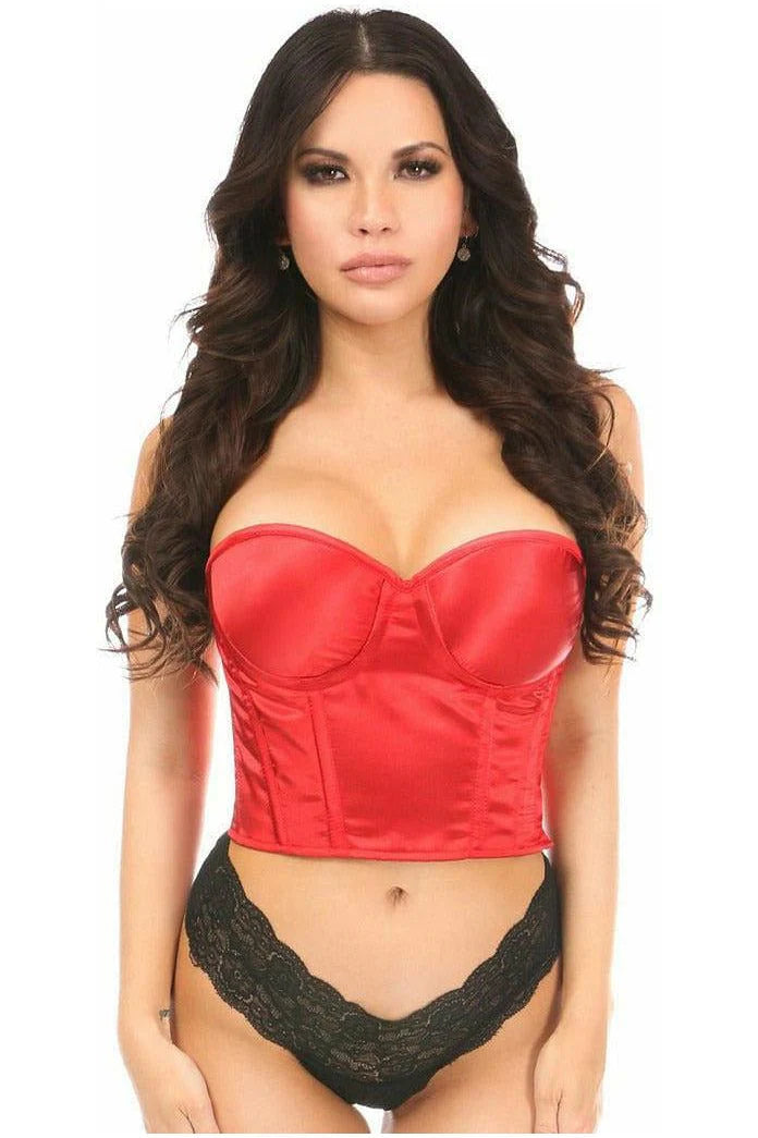 Rechargeable wave pulse toys-Lavish Satin Cropped Bustier Small/Large