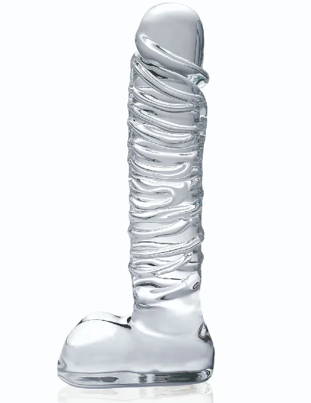 BDSM toy kit feels-Icicles No 63 Glass Spiral Textured Dildo