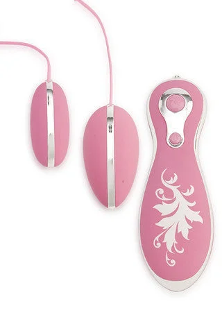 Silicone toys with nubs-Mood Blissful 7-Function Remote Control Egg And Bullet - Pink