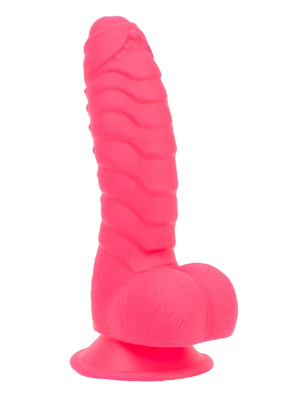 BDSM toy collar feels-Addiction Tom 7" Ribbed Dildo