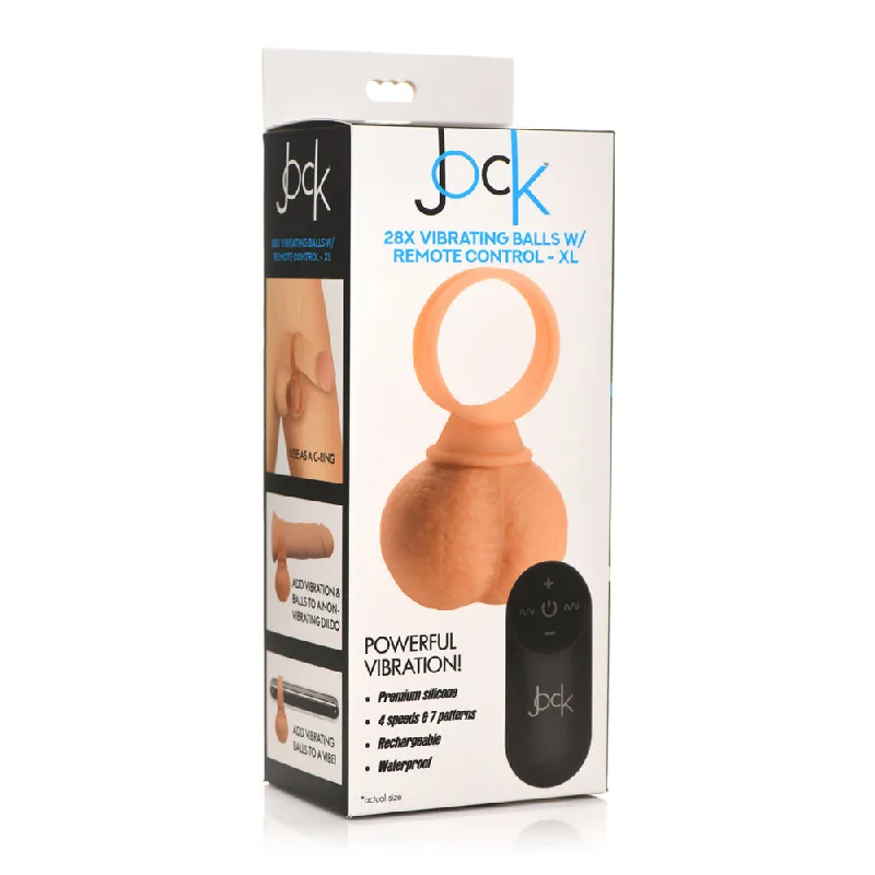 cock ring launch party-Jock 28X Vibrating Silicone Balls X Large Light