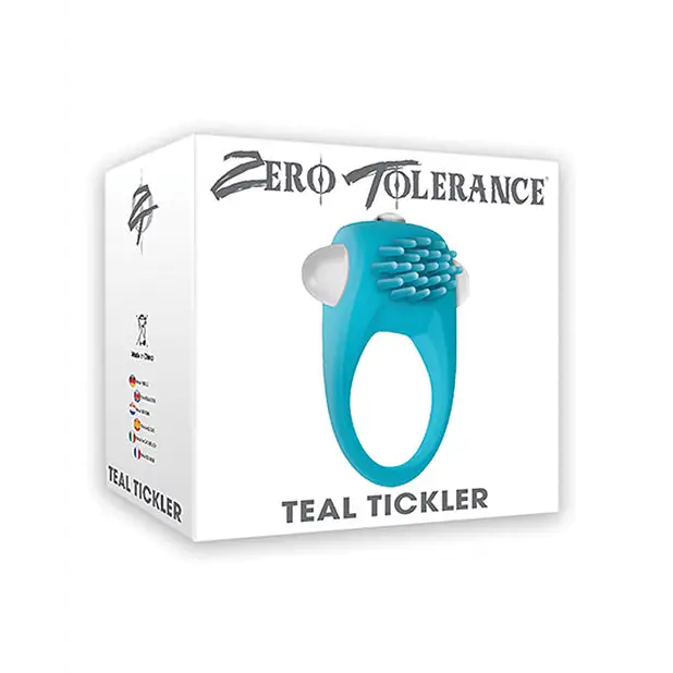 cock ring what’s next-Zero Tolerance Teal Tickler Single-Speed Vibrating Silicone Cockring Teal