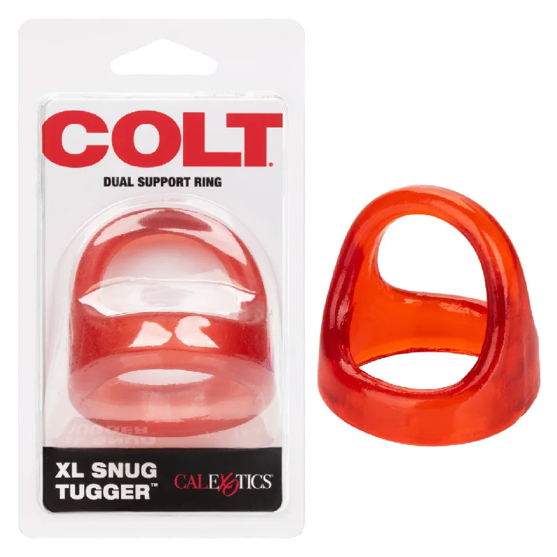 cock ring step by step-Colt XL SNUG TUGGER Cock and Ball Ring for Stronger Erections Red