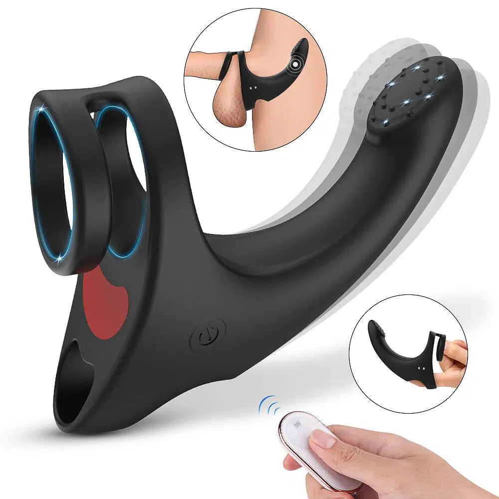 Vibrator glitch free-9 Modes Vibrating Penis Massager Ring Dildo Vibrator