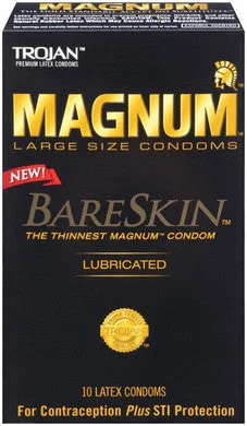 Dual-purpose sex toys-Trojan Magnum Bareskin 10 Pack