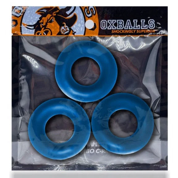 cock ring final product-Oxballs FAT WILLY COCK RINGS 3 Pack Jumbo Rings Space Blue