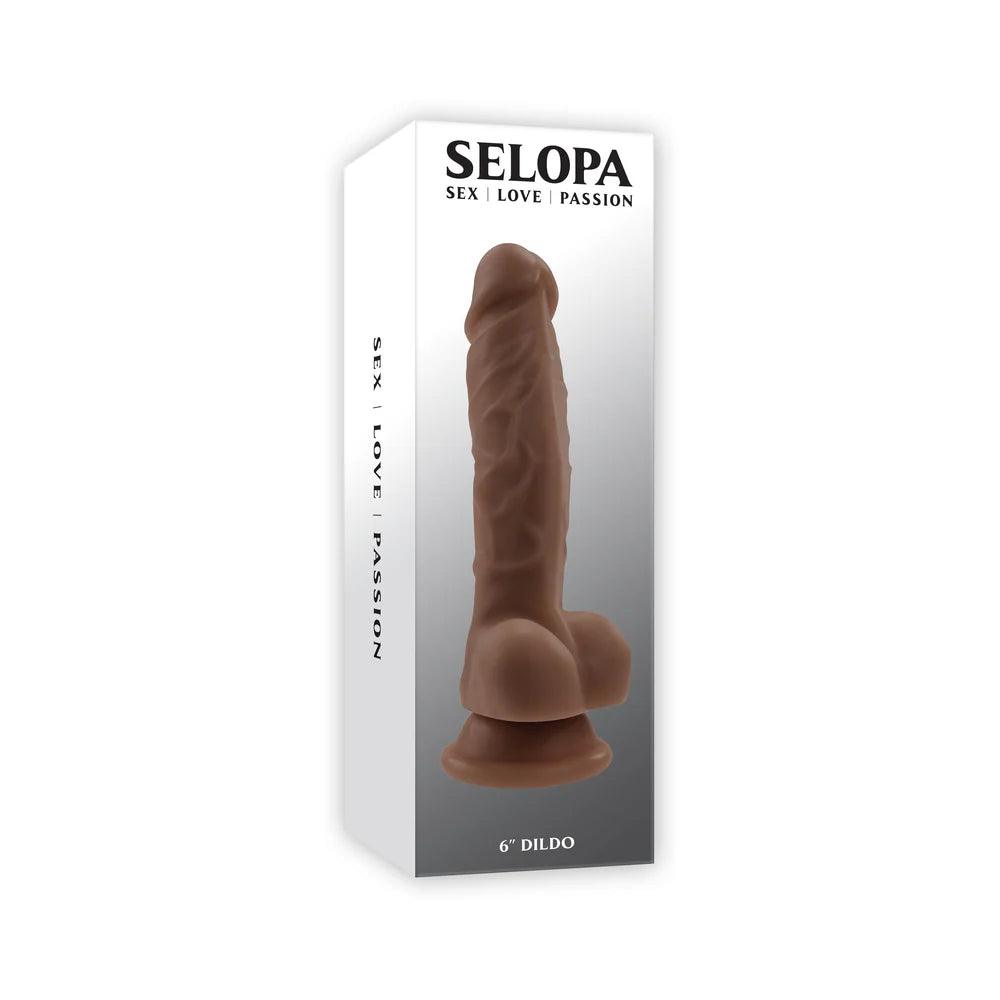 caramel-dildo-Selopa Natural Feel Dildo 6.5in with Balls