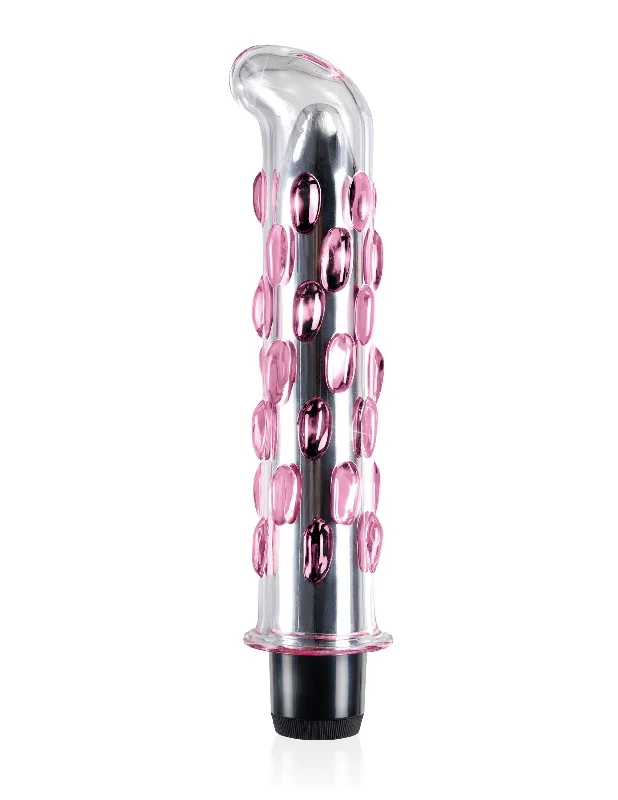 Vibrator sure fit-Icicles No. 19 - Clear/Pink GLASS VIBRATOR