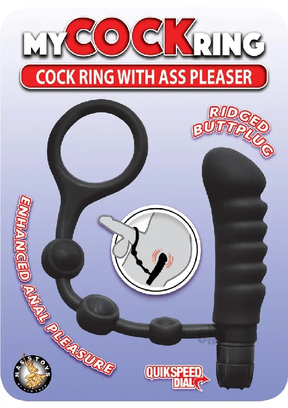 cock ring curtain call-My Cockring W/ass Pleaser Black