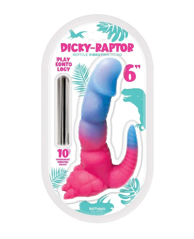 Vibrator clear guide-Playeontology Series 6" Dicky Raptor Vibrating Dildo - Phthalate-Free Ultra Soft Silicone Dinosaur Vibrator