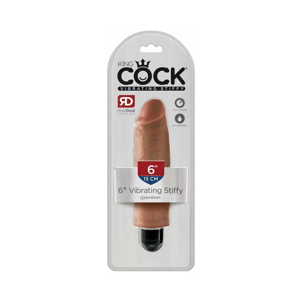 frost-reactive-dildo-Pipedream King Cock 6 in. Vibrating Stiffy Realistic Dildo