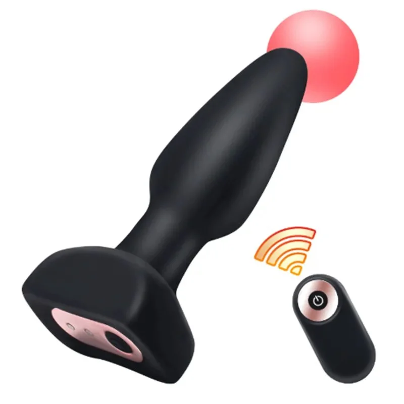 Vibrator chic finish-New Wireless Remote Control Magnetic Impact Butt Plug Vibrator Anal Plug For Couples Vibrating Anal Dildo Male Prostate Massager