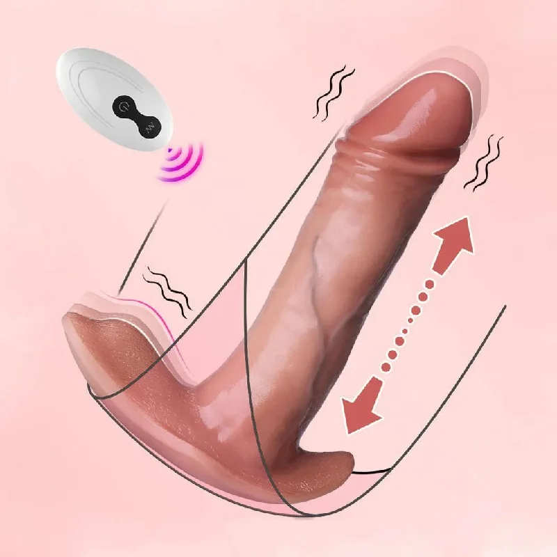 Vibrator pair vibe-Remote Control Thrusting Wearable Dildo Vibrator