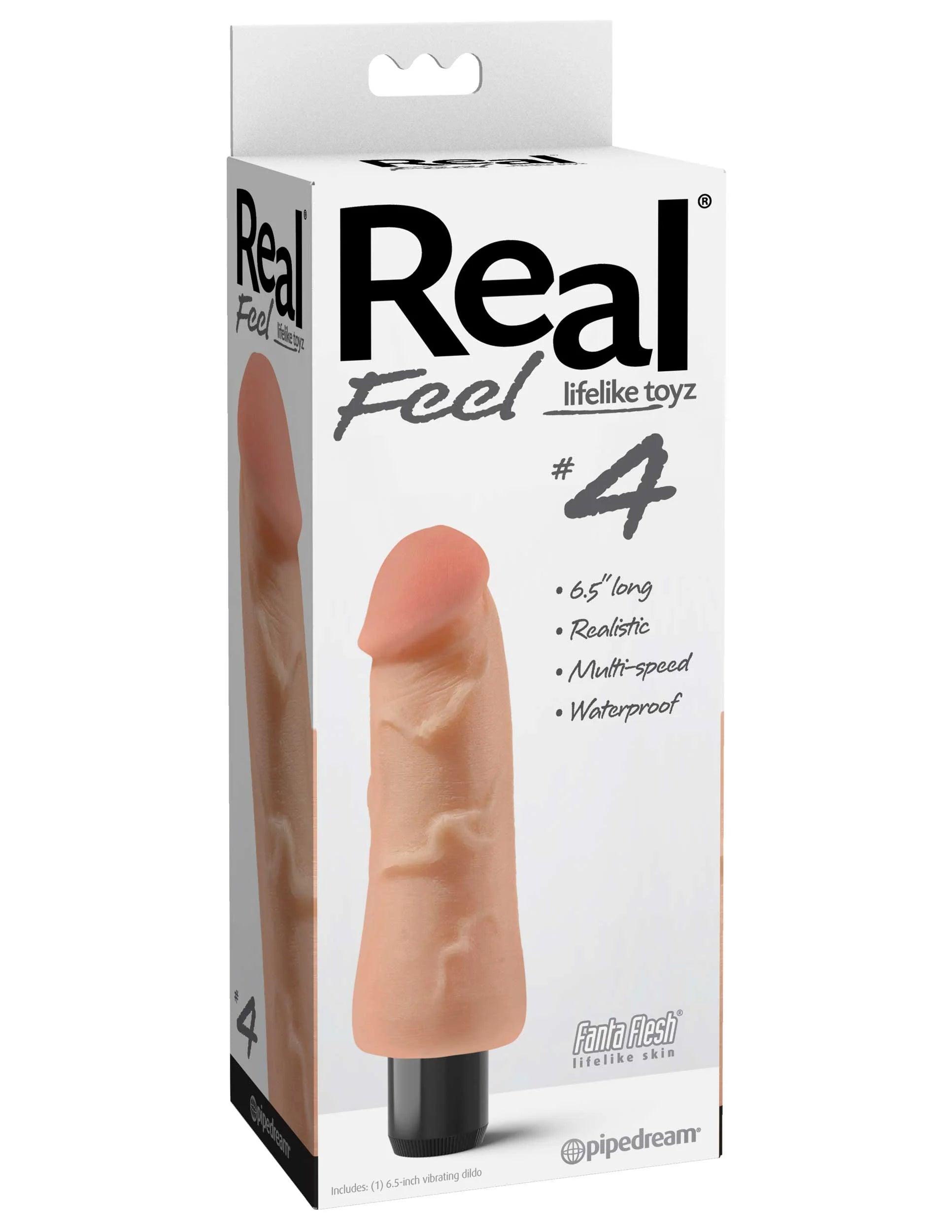 rock-solid-dildo-Pipedream Real Feel Lifelike Toyz No. 4 Realistic 6.5 in. Vibrating Dildo