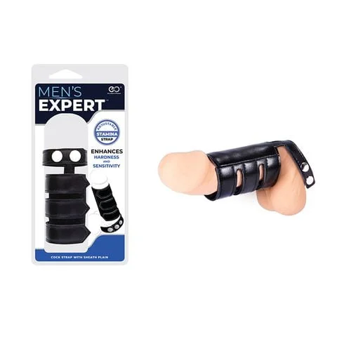 cock ring first timers-Excellent Power Men's Expert Cock Strap with Sheath Plain