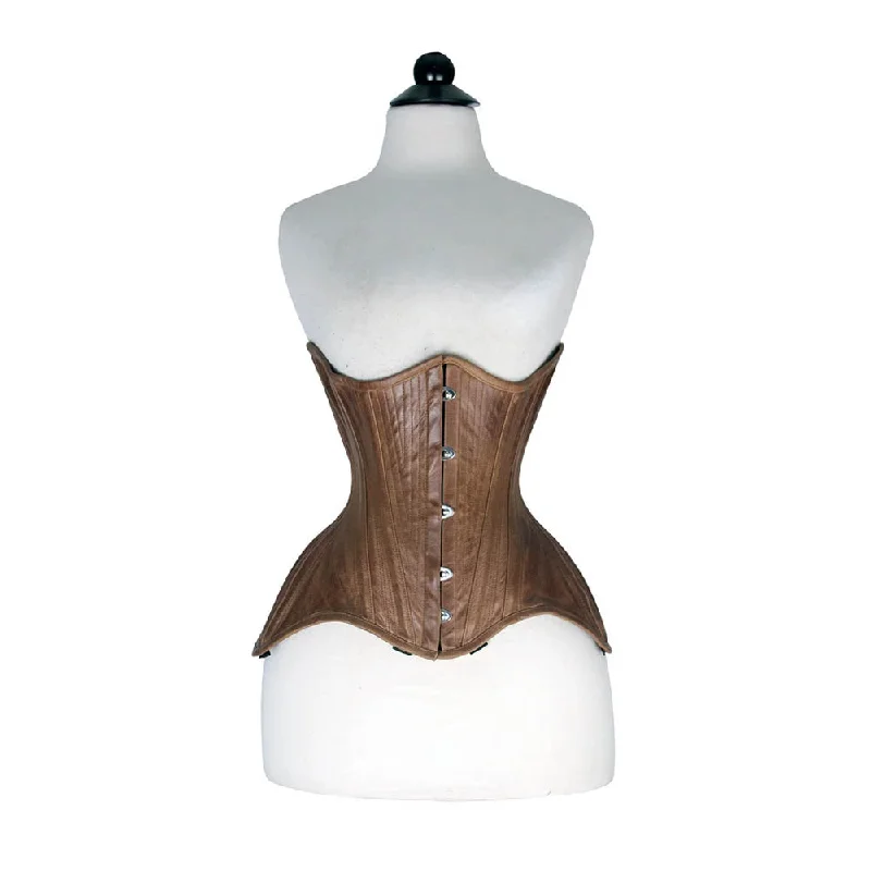 Corset dress for spring flair-Brown Waist Under bust corset - Shapewear