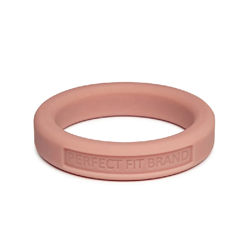 cock ring double up-Classic 1.4" (36 mm) Silicone Med. Stretch Penis Ring Skintone 5