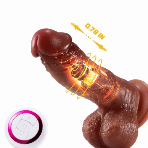 Vibrator airy weight-Lurevibe - 9 Vibrating 3 Telescoping Swing Realistic Dildo Vibrator 8.86 Inch