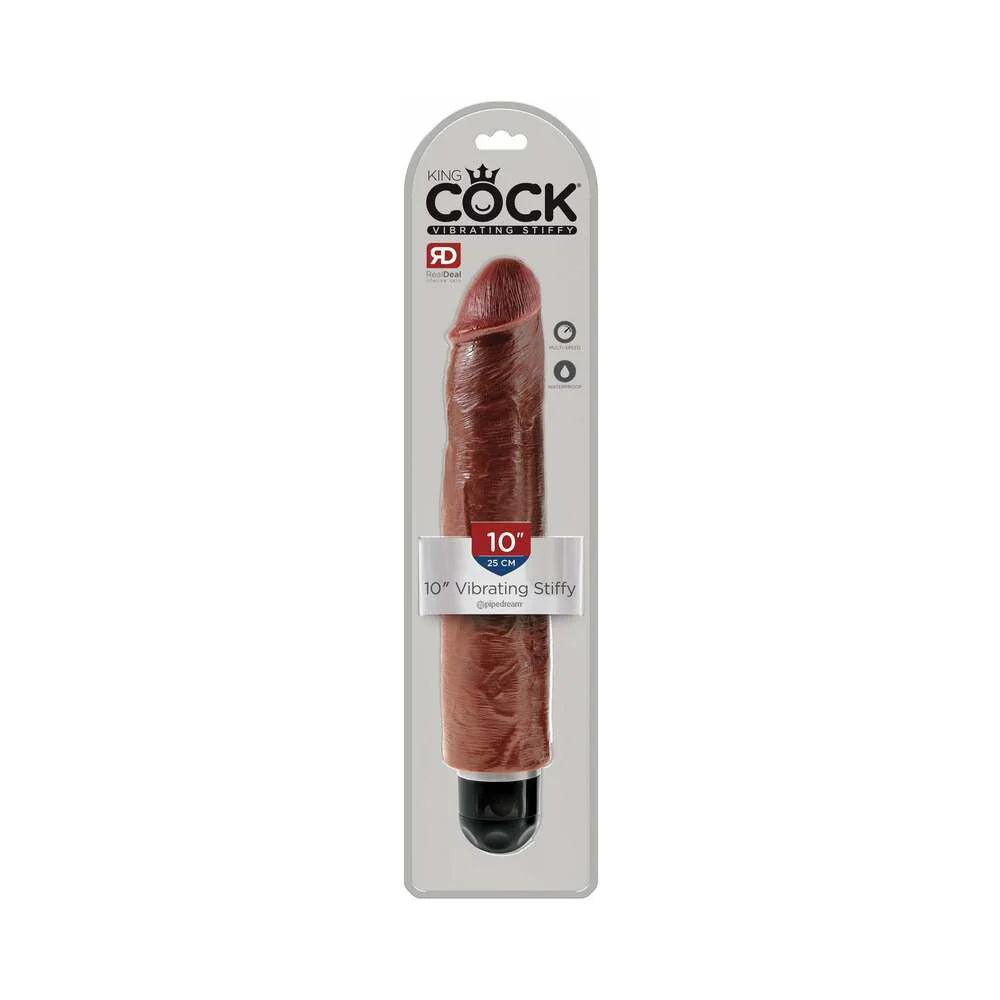 werewolf-dildo-Pipedream King Cock 10 in. Vibrating Stiffy Realistic Dildo