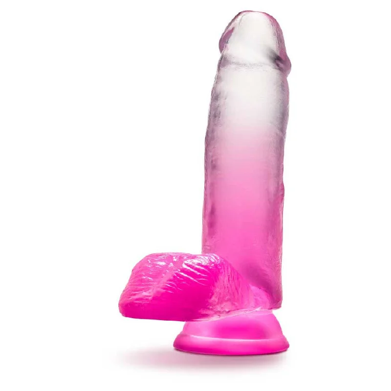 icy-touch-dildo-B Yours Sugar Magnolia Realistic 6.75" Dildo with Balls and Suction Cup Base