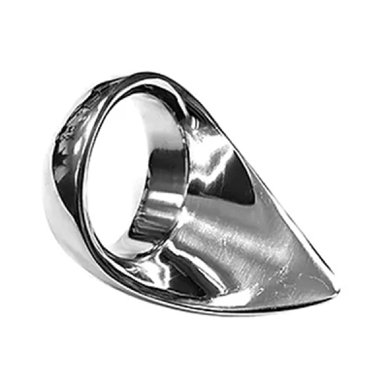 cock ring step by step-Stainless Steel  Stainless Steel Tear Drop Cock Ring (45mm)  In Clamshell