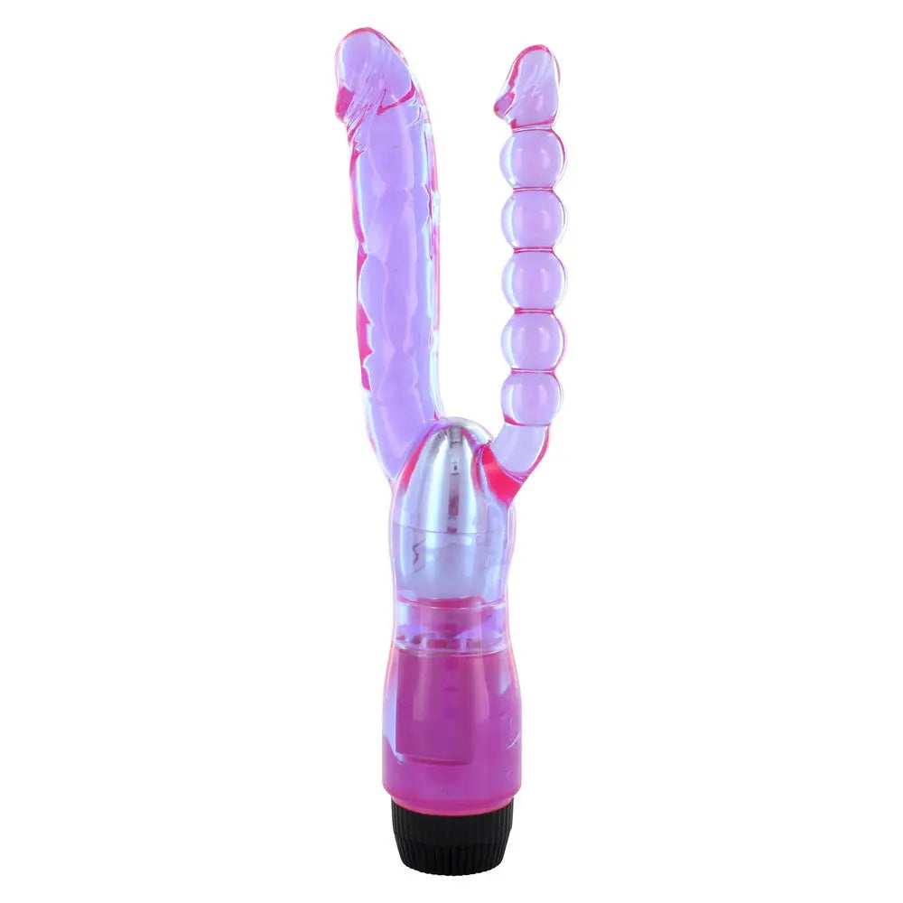 Vibrator soft start-Seven Creations Purple Multi Speed Double Penetrating Vibrator