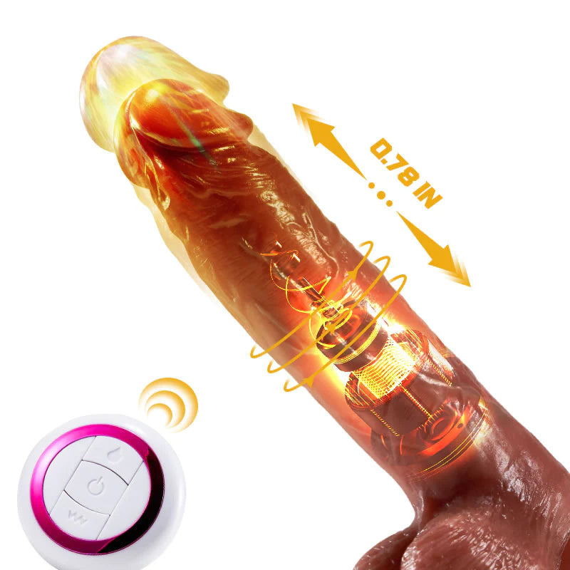 Vibrator ace feedback-Wald Vibrating 3 Telescoping Swinging Lifelike Dildo Vibrator 8.86 INCH