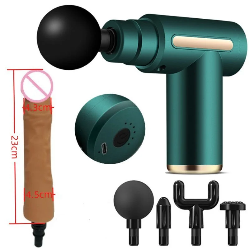 Vibrator fine texture-Massage Gun Modified Hand-Held Cannon Head Massage Female Masturbation Penis Back Court Vibrator