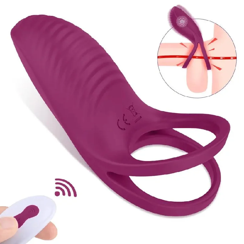 cock ring shallow end-Remote Control Soft Silicone Vibrating Cock Ring