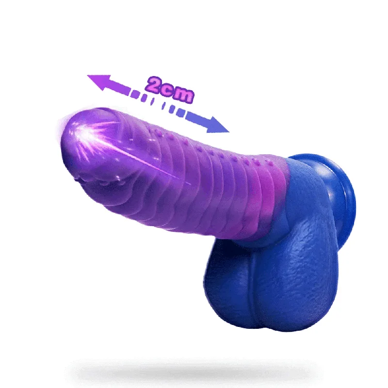 Vibrator pair bliss-Lurevibe - Telescopic Dildo Silicone Realistic Big Fake Penis Dildo Vibrator