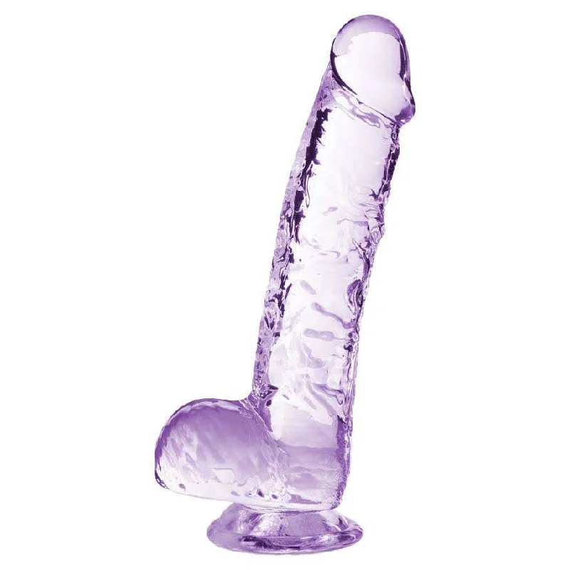 earth-tone-dildo-Naturally Yours Realistic Amethyst 6" Dildo with Balls and Suction Cup Base