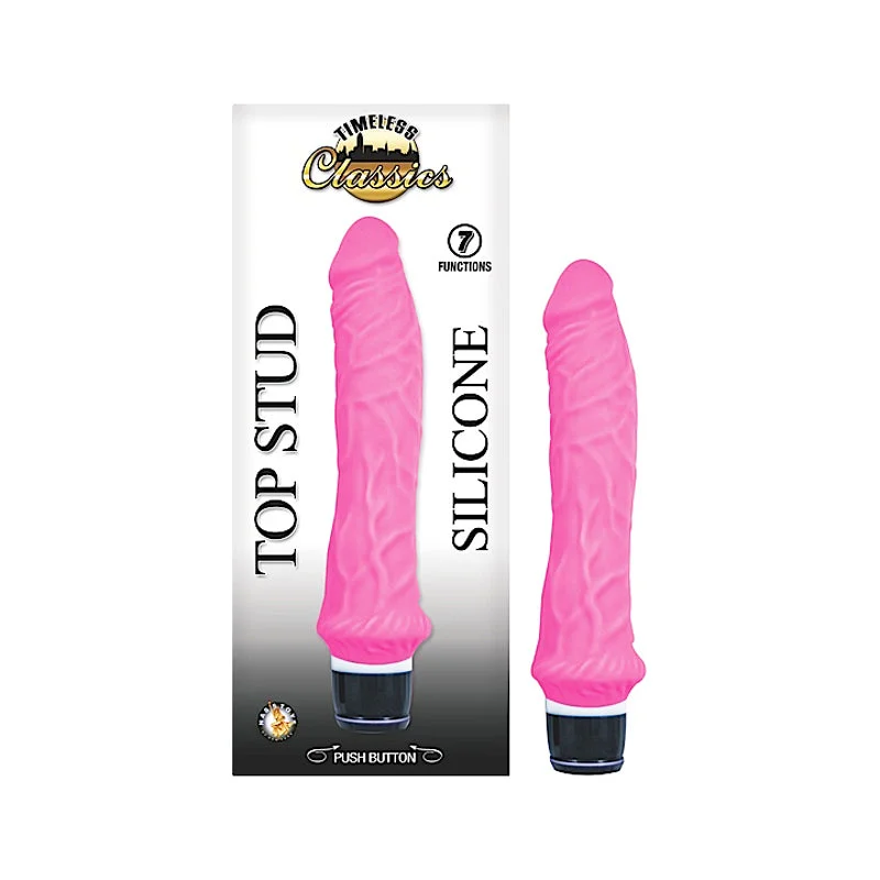 Vibrator fully waterproof-Timeless Classics Top Stud Silicone Vibrator Pink