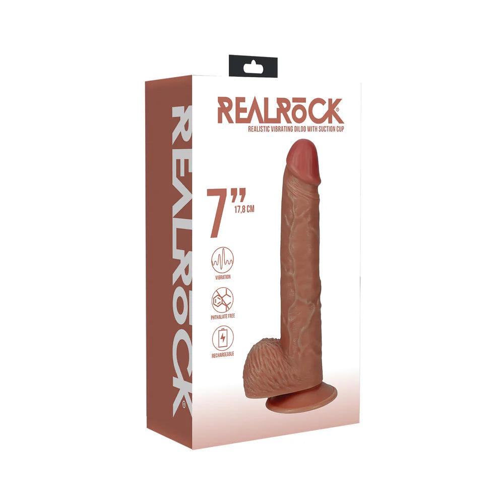 velvet-touch-dildo-RealRock 7 in. Vibrating Cock with Balls Regular Straight