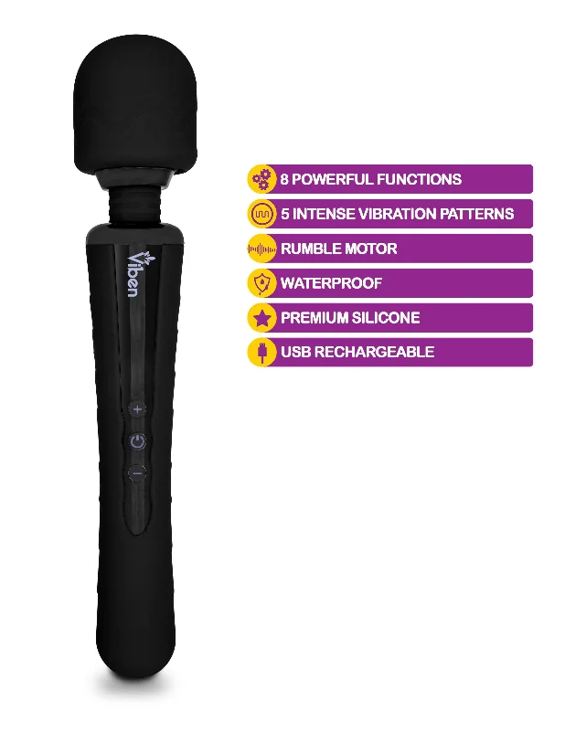 Vibrator barely heard-Obsession - Intense Wand Massager - Black