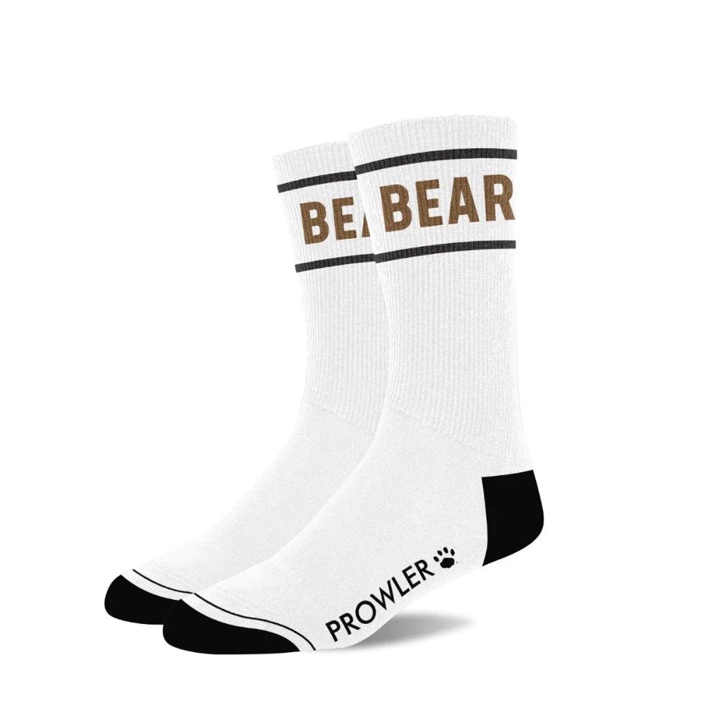 Sex toys with mild motors-Prowler ''Bear'' Socks -White