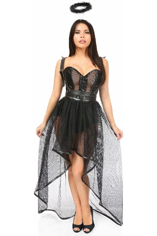 Rechargeable pulse air vibes-Lavish 4 PC Gothic Angel Costume