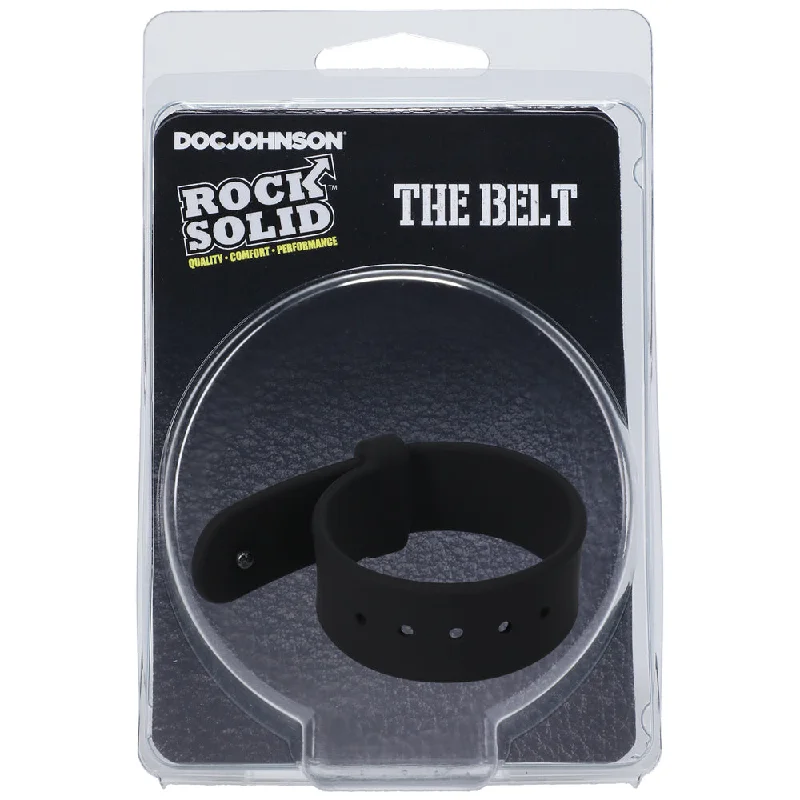 cock ring glowing praise-Rock Solid The Belt Silicone C-Ring Black