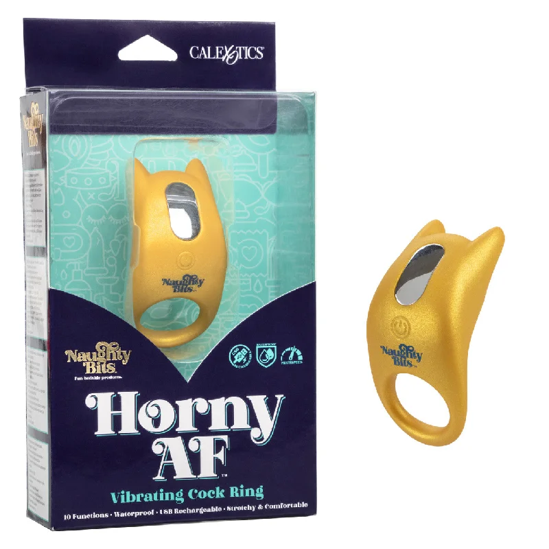 cock ring fast slow-Naughty Bits HORNY AF Rechargeable Vibrating Cock Ring