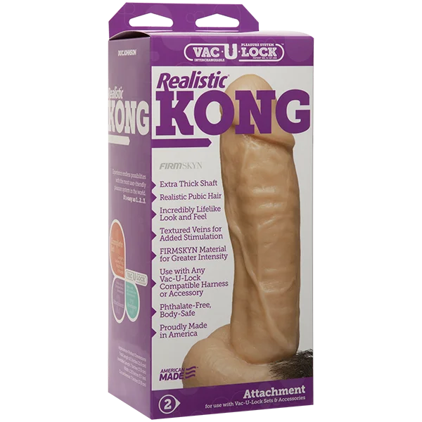 BDSM toy clamp suggestions-Vac-u-lock Kong Realistic - White