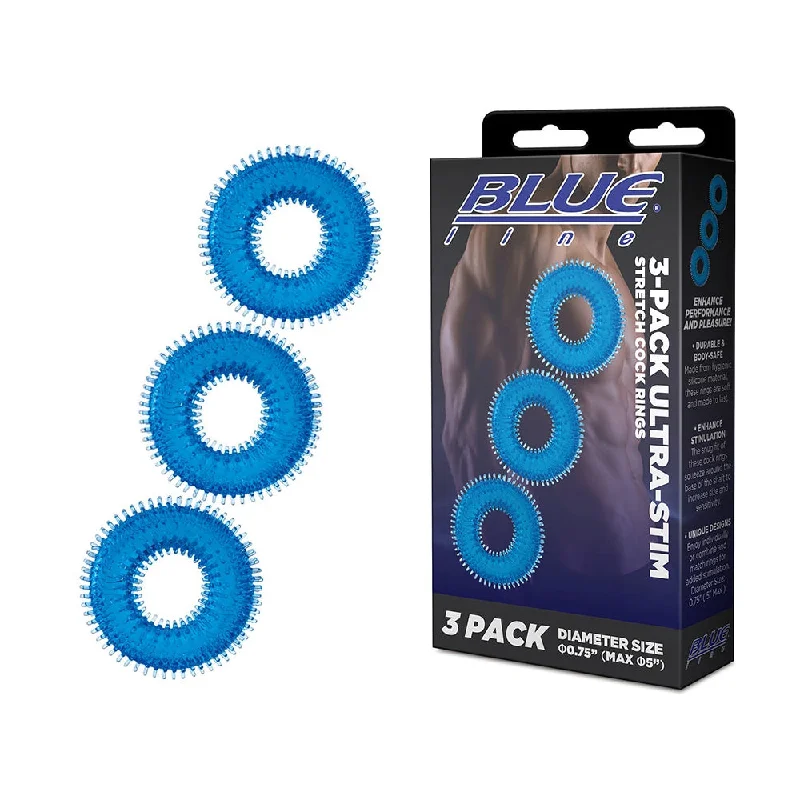 cock ring golden rule-3-Pack Ultra-Stim Stretch Cock Rings