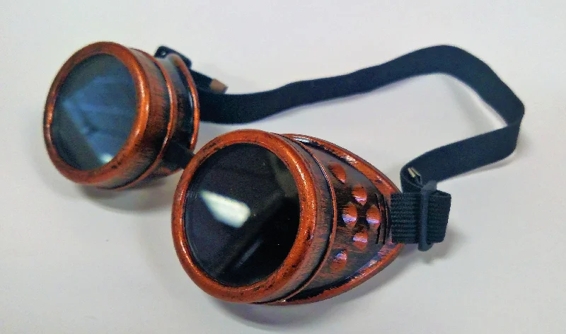 Rechargeable air vibes-Copper Steampunk Goth Goggles