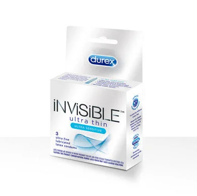 Small anal toys for travel-Durex Invisible 3 Pack