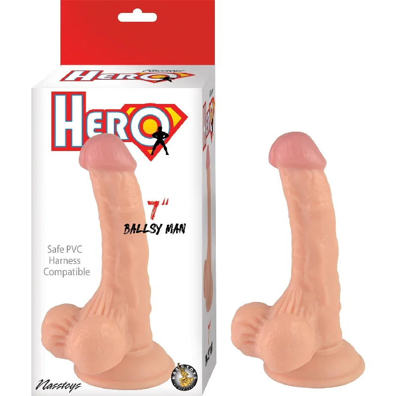 86 textural-dildo-Hero 7in Ballsy Man Dildo