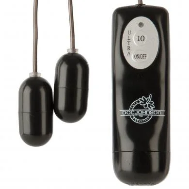 Vibrators with warm tips-10X Dual Power Bullet - Short N' Sweet 10-Function - Black