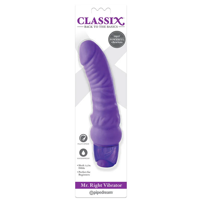 Vibrator barely felt-Classix Mr Right Vibrator - Purple